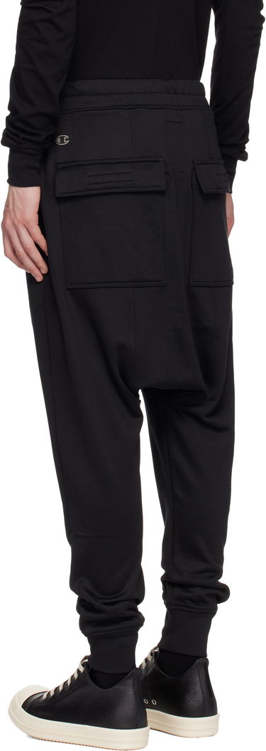 Träningsbyxor Rick Owens Rick Owens Champion Edition Prisoner Drawstring Sweatpants Svart | CM01E1689 CHJS SHINY SWEAT JERSE, 3