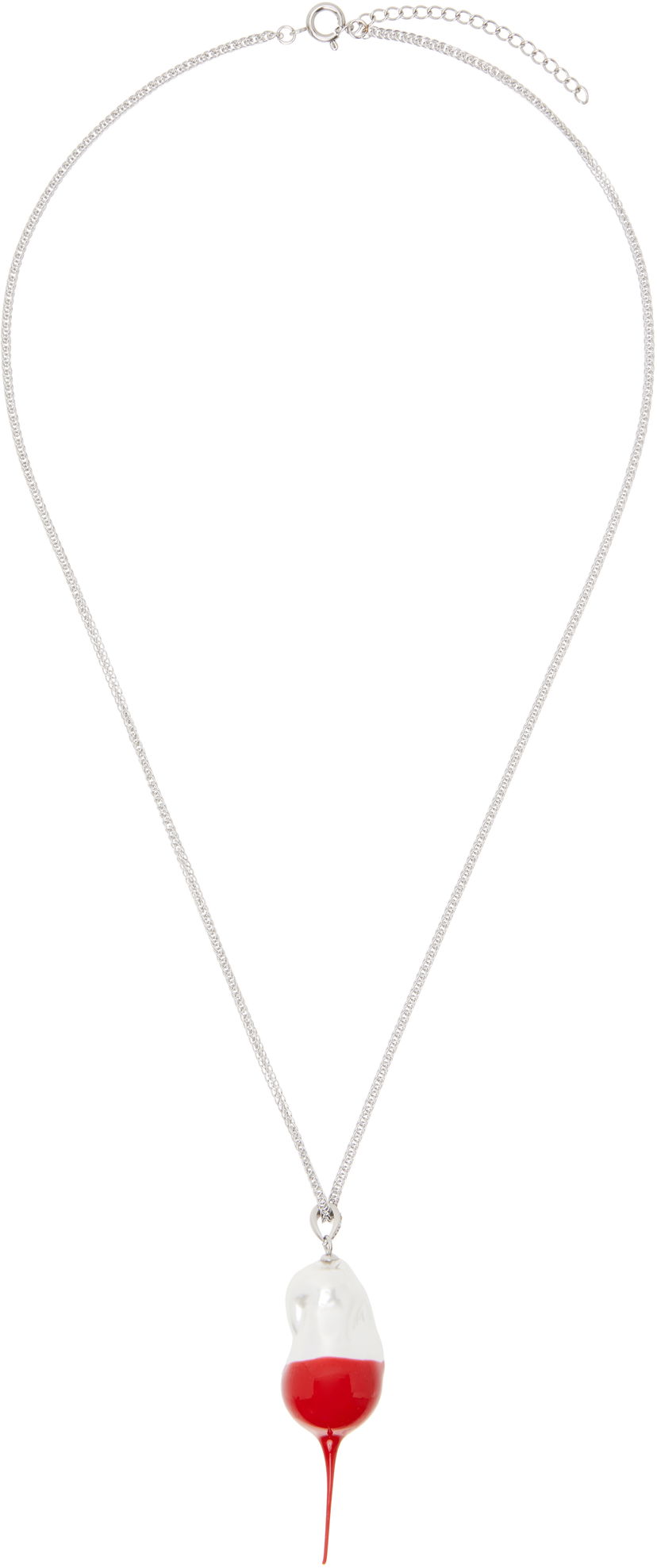 Halsband Ottolinger Ottolinger Dipped Pearl Pendant Necklace Röd | 125-903125-01
