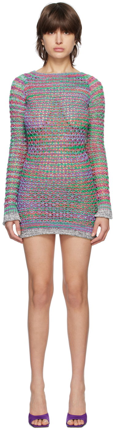 Klä The Attico The Attico Open Knit Minidress Flerfärgad | 232WCA192 KC062, 0