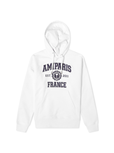 Sweatshirt AMI Paris Hoodie Vit | USW208-747-100