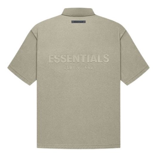 Polotröja Fear of God Essentials Logo Polo Shirt Beige | FOG-FW21-005