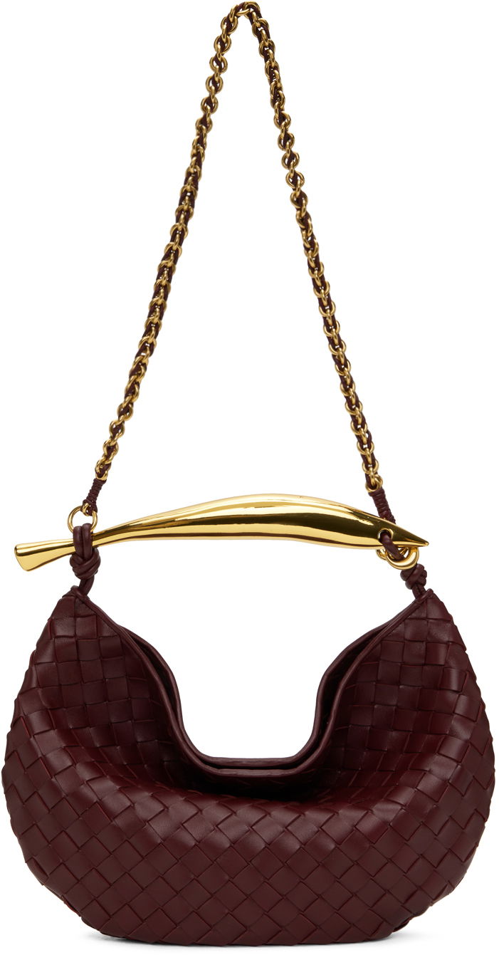 Axelväska Bottega Veneta Small Intrecciato Leather Shoulder Bag Röd | 776768 VCPP1