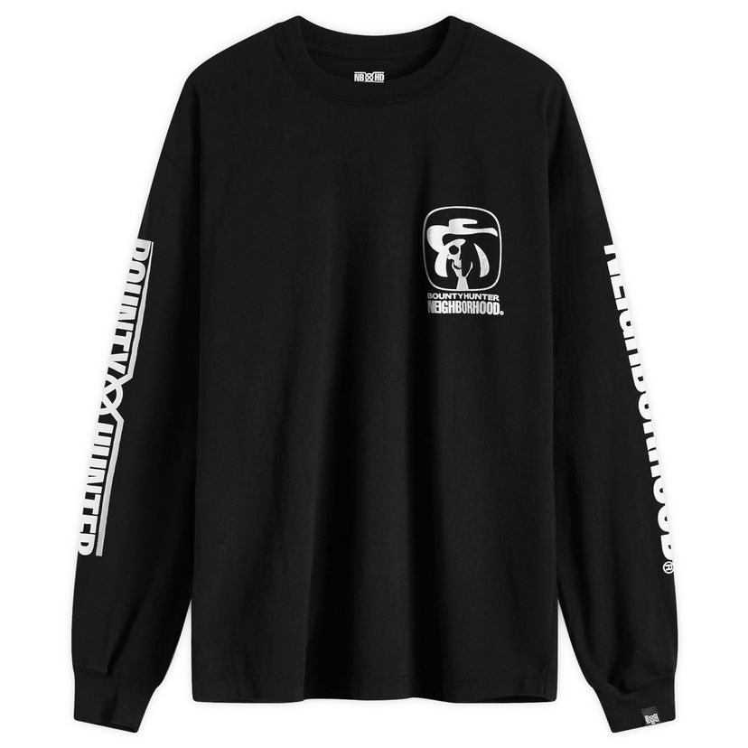 T-shirt Neighborhood Neighborhood x Bounty Hunter LS-1 Long Sleeve T-Shirt, Size Large Svart | 251PCBHN-LT02-BLK