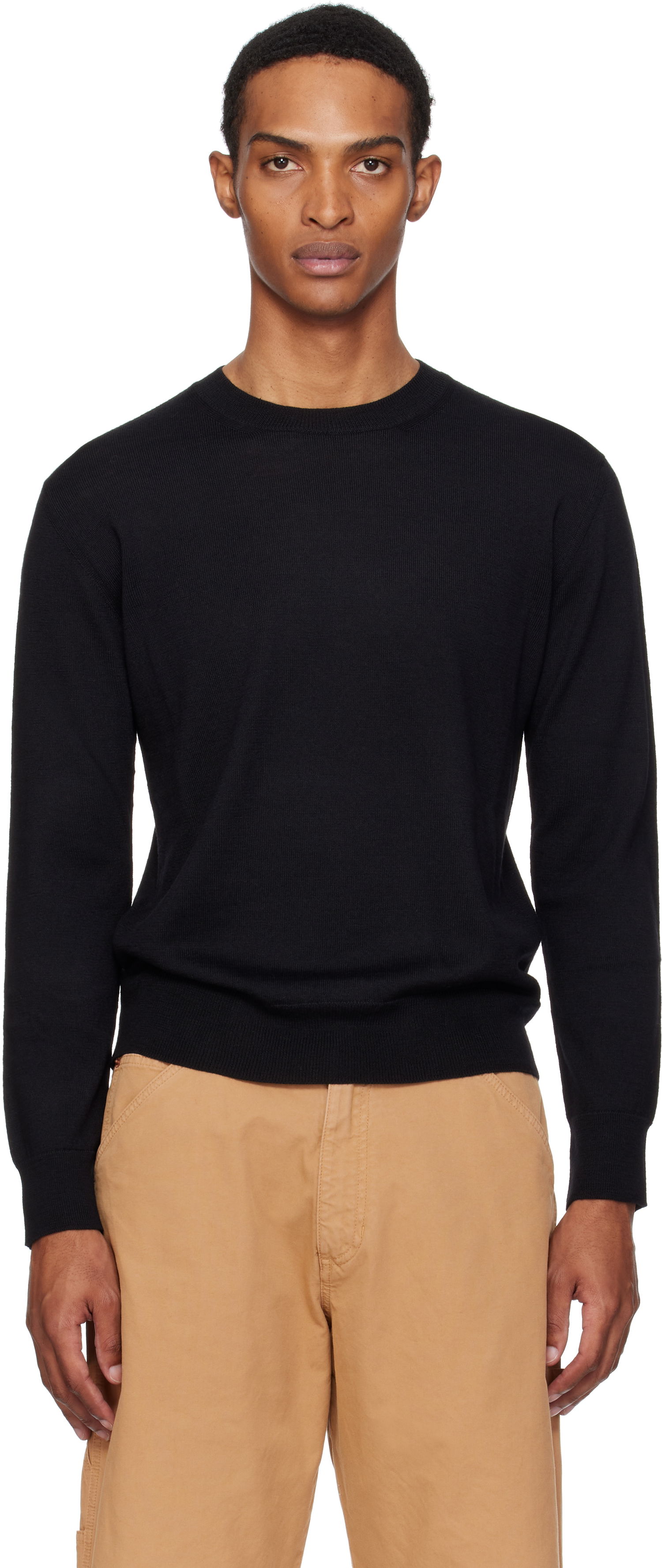 Sweater Maison Margiela MM6 Maison Margiela Elbow Patch Sweater Svart | SH0HL0032 M13133, 0
