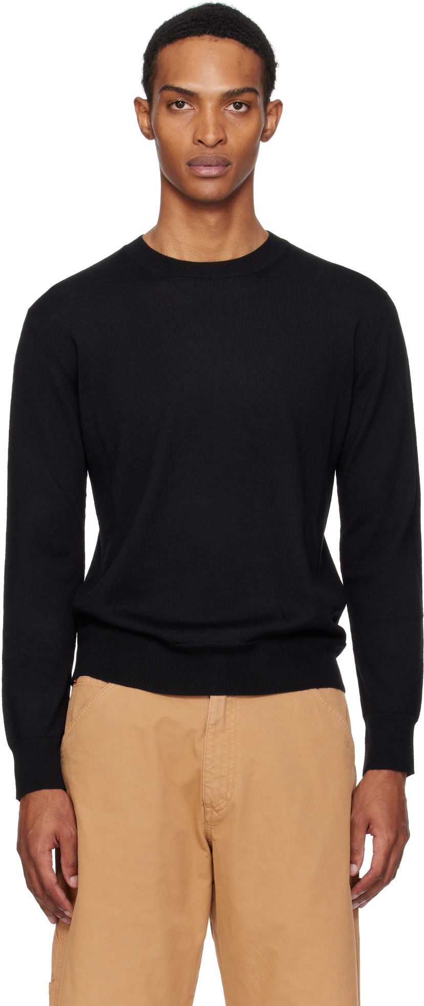 Sweater Maison Margiela MM6 Maison Margiela Elbow Patch Sweater Svart | SH0HL0032 M13133