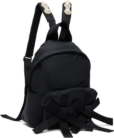 Ryggsäck Simone Rocha Simone Rocha Beaded Utility Bow Backpack Svart | BAG179TB 0761, 4