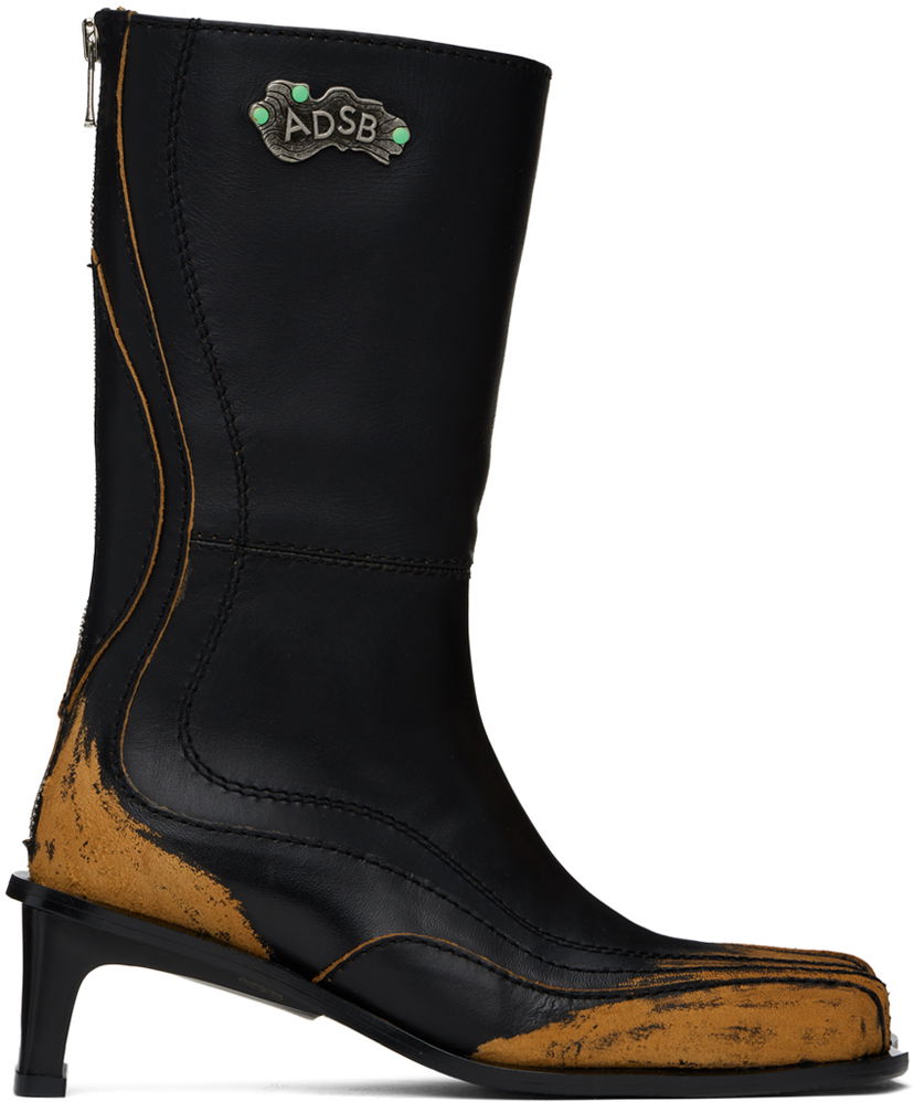 Sneakers och skor Andersson Bell Everett Distressed Mid-Calf Boots Svart | aaa360w