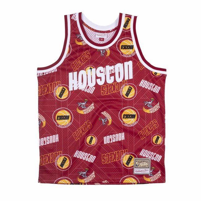 Jersey Mitchell & Ness Houston Rockets Swingman Jersey Rosa | MSPOBW19081-HROPTRD, 0