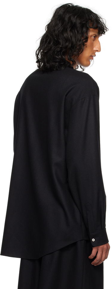 Skjorta The Row Oversized Wool Shirt Svart | 827-W3301, 2