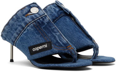Sneakers och skor Coperni Open Thong Heeled Sandals Blå | COPSH51202, 3