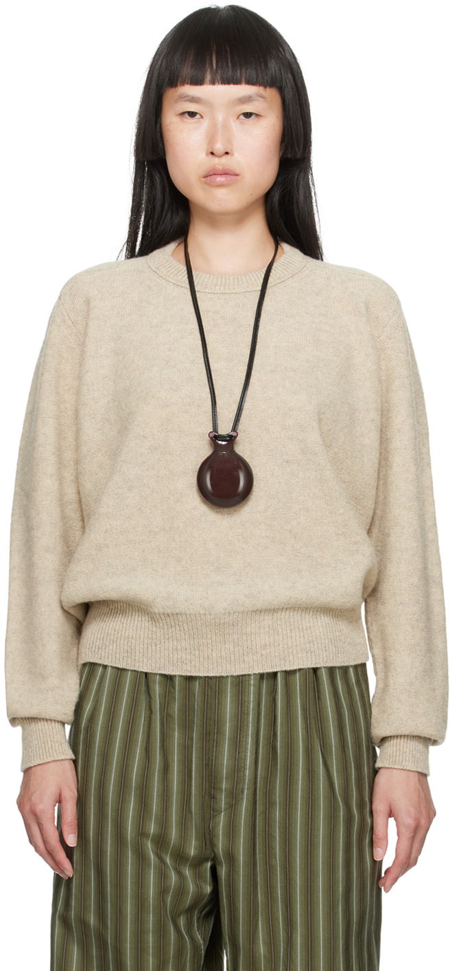 Sweater LEMAIRE Tilted Sweater Beige | TO1087 LK085