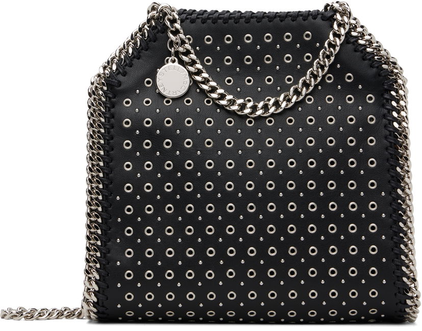 Handväska Stella McCartney Stella McCartney Falabella Eyelet-Stud Mini Bag Svart | 391698WP0582
