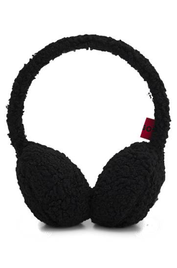 Tillbehör BOSS Teddy ear muffs with stacked-logo embroidery Svart | 50550599, 0