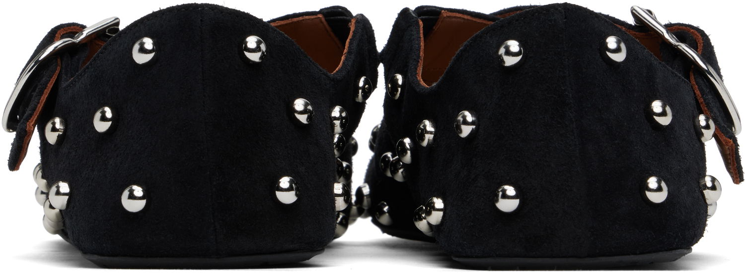 Klä Alaïa ALAÏA Criss Cross Studded Ballerina Flats Svart | AA3A046CK284, 1