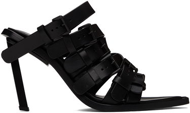 Tillbehör Ann Demeulemeester Ann Demeulemeester Nel Heeled Buckle Strap Mules Svart | 2401-W-H10-LT049-099, 0