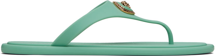 Tillbehör Versace Versace Alia Rubber Flat Sandals Grön | 1016248_1A10983