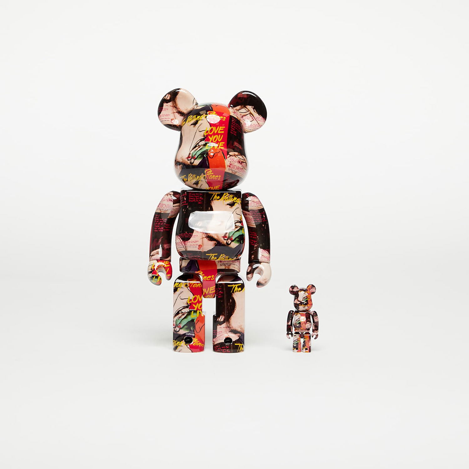 Samlarobjekt Medicom Toy BE@RBRICK Andy Warhol × The Rolling Stones Love You Live 100% & 400% Set Orange | MT_0038, 0