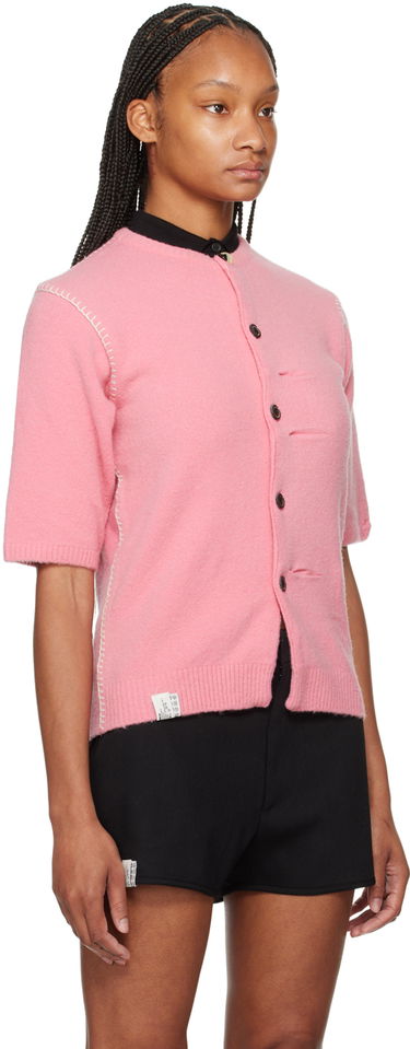 Sweater ADER ERROR Logo Flag Cardigan Rosa | BN01SSKT0702PK, 3