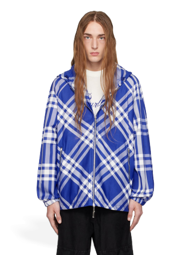 Jacka Burberry Check Jacket Blå | 8077178