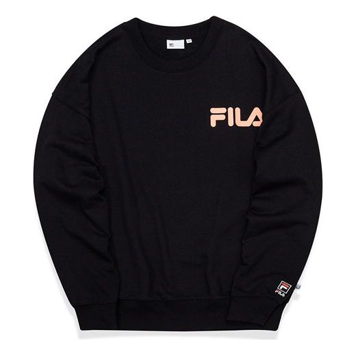 Sweater FILA Fusion Alphabet Logo Print Pullover Svart | T11U038205F-BK