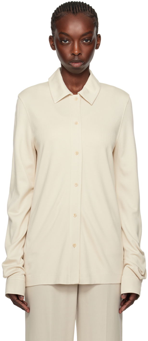 Skjorta TOTEME TOTEME Button Shirt Beige | 242-WRT1723-FB0161
