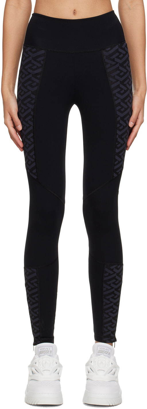 Damasker Versace 'La Greca' Leggings Svart | 1008683_1A06231_1B000