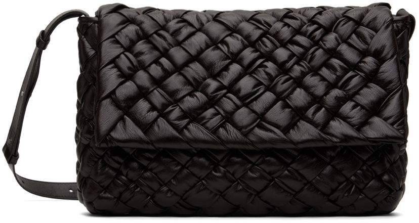 Axelväska Bottega Veneta Bottega Veneta Rumple Messenger Bag Svart | 776519V2BJ1