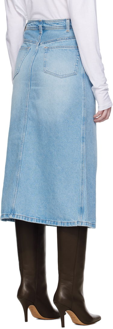Kjol A.P.C. A.P.C. Georgia Denim Midi Skirt Blå | COHIC-F06423, 2