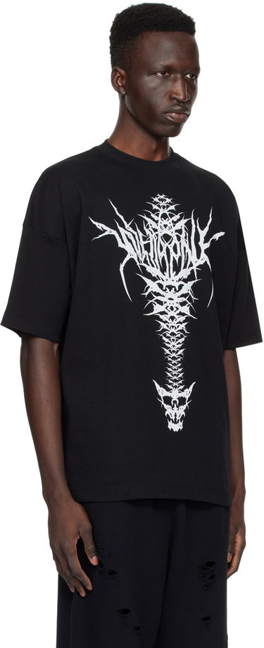 T-shirt We11done We11done Spine Skull Graphic T-Shirt Svart | WD-TT1-24-720-U-BK, 1