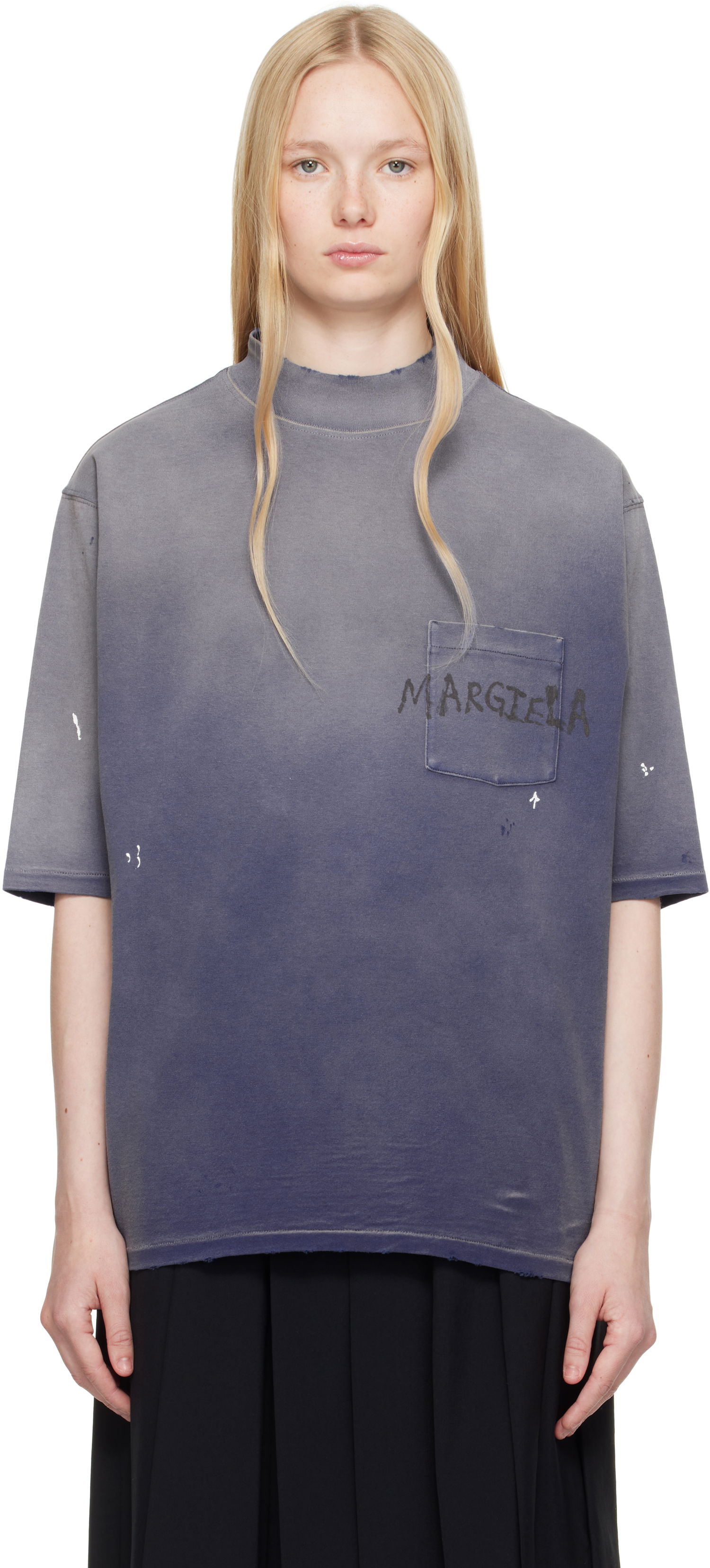 T-shirt Maison Margiela Maison Margiela Graffiti Logo T-Shirt Blå | S50GC0714 S24567, 0