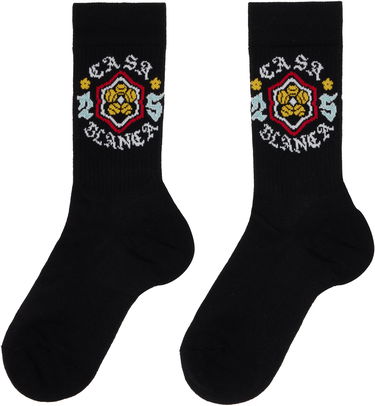 Strumpor Casablanca Emblem Socks Svart | A-AW25-ACC-010-05, 1