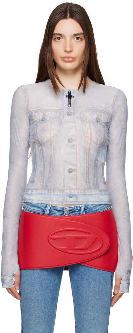 T-shirt Diesel T-Clau Long Sleeve T-Shirt Turkos | A08845 0JYYE