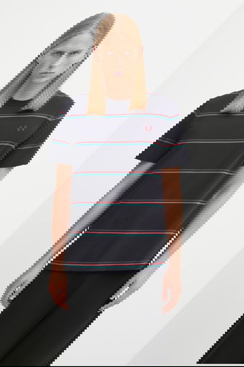 T-shirt Fred Perry Striped T-shirt Mörkblå | M1734, 0