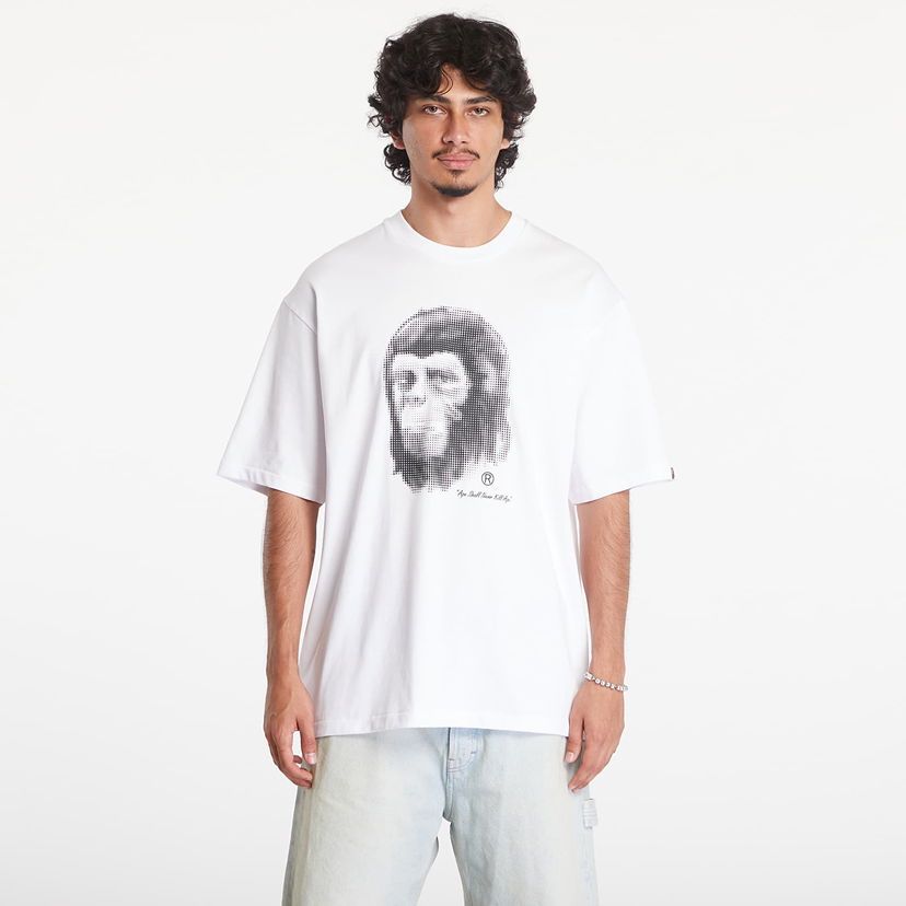 T-shirt BAPE A BATHING APE Pixel Comic Ape Head Relaxed Fit Short Sleeve Tee White Vit | 001TEK801304M WHT