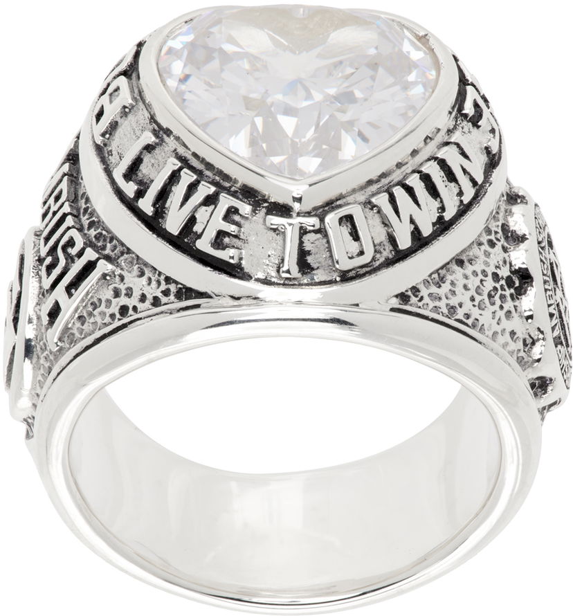 Ringa Ambush Heart Class Signet Ring Grå | BMOC002S24SIL0017200