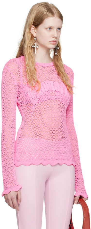 Sweater Blumarine Pink Scalloped Sweater Rosa | P344M026A, 1