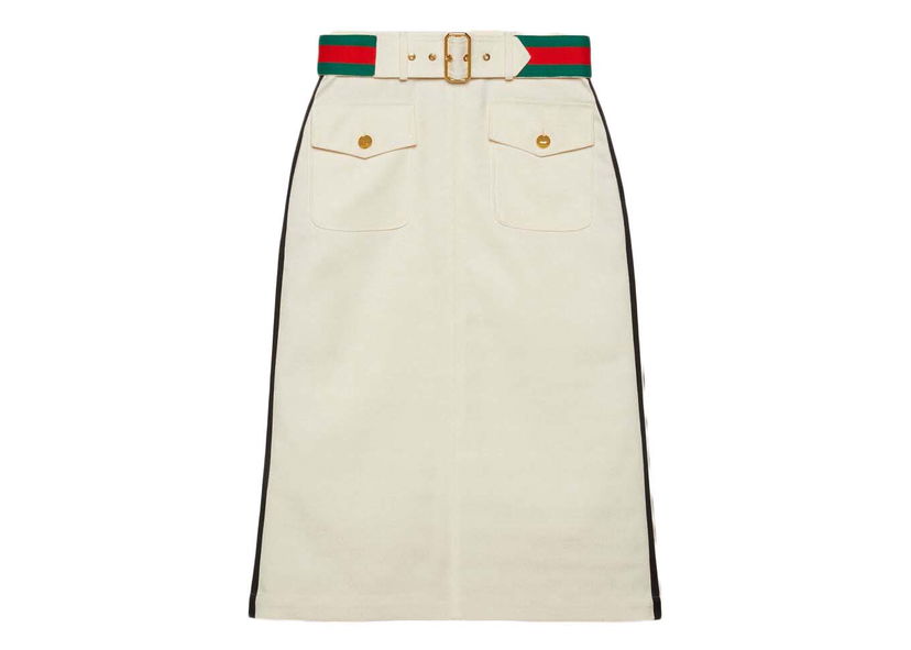 Kjol Gucci adidas x Jacquard Skirt White/Beige Beige | 702988 ZAI22 9133
