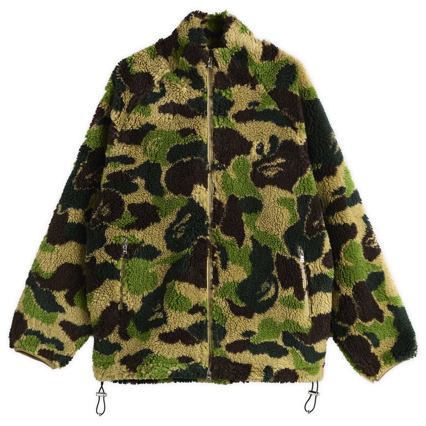 Jacka BAPE ABC Camo One Point Boa Fleece Jacket Flerfärgad | 001LJL801320M-GRN