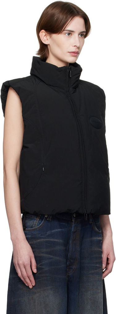 Väst Alexander Wang Alexander Wang Logo Patch Down Vest Svart | 1WC1252626, 1