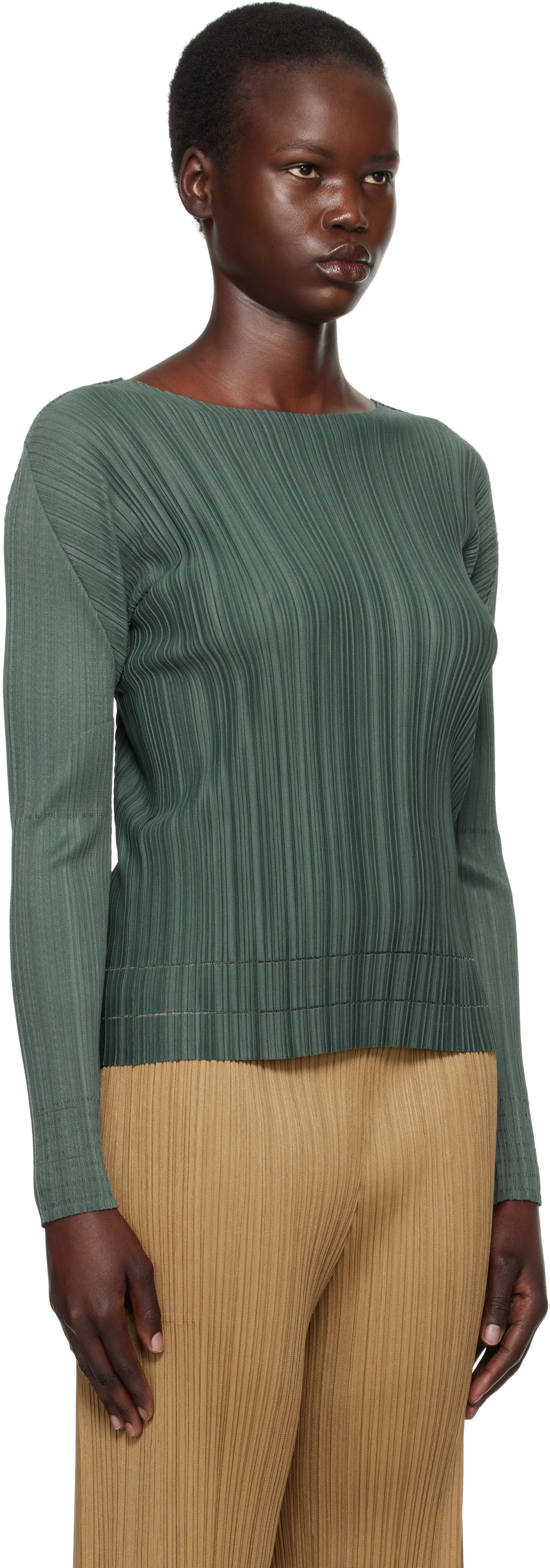 Sweater Pleats Please Issey Miyake Issey Miyake Pleats Please Soft Pleats Top Grön | PP48JK932, 1
