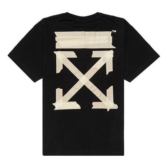 T-shirt Off-White Bronzing Arrow Print T-Shirt Svart | OMAA038G20JER0021048
