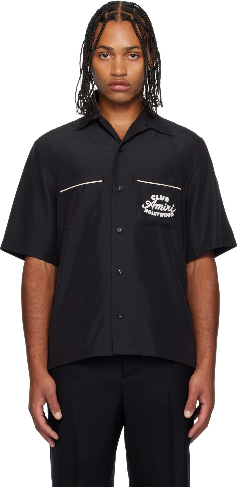 Skjorta AMIRI Amiri 'Club Amiri' Camp Shirt Svart | AMSTCA1194