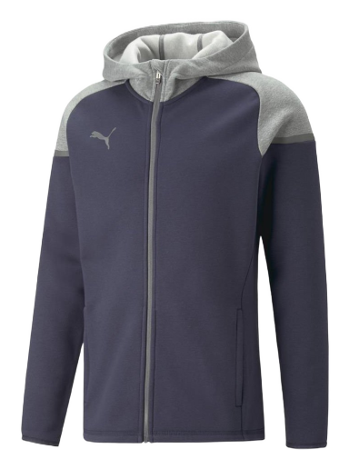 Sweatshirt Puma teamCup Casuals Full-Zip Hoodie Mörkblå | 657987-006