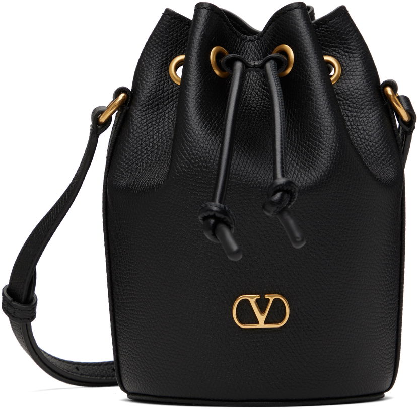 Handväska Valentino Valentino Garavani Mini Drawstring VLogo Signature Bag Svart | 6W2P0AJ2SNP