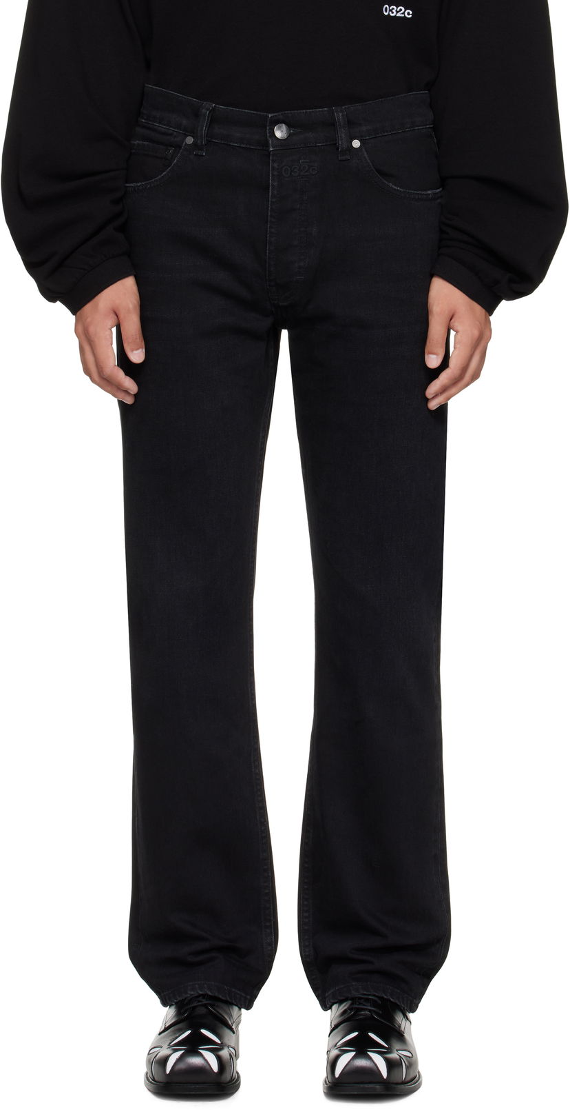 Jeans 032C 032c Down To Earth Straight Leg Jeans Svart | S25-URD-1021-050