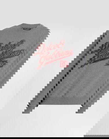 Sweatshirt Dolce & Gabbana Dolce & Gabbana Embroidered Cotton Sweatshirt Grå | G9ABJZG7PFVS8291, 0