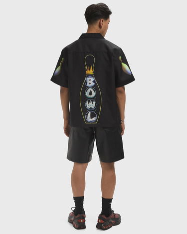 Skjorta Pleasures Time to Bowl Button-Up Shirt Svart | P25SU059-BLACK, 1