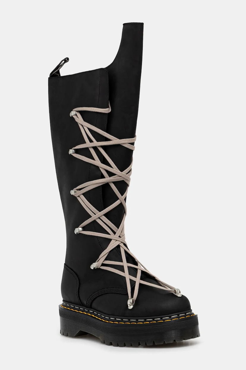 Sneakers och skor Rick Owens Rick Owens DRKSHDW x Dr. Martens 1B60 Quad Sole Pentalace Boot Svart | DM02E6811.0001