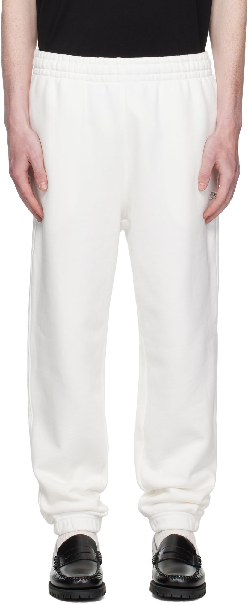 Träningsbyxor Lacoste Fleece Sweatpants Vit | XH7760_70V