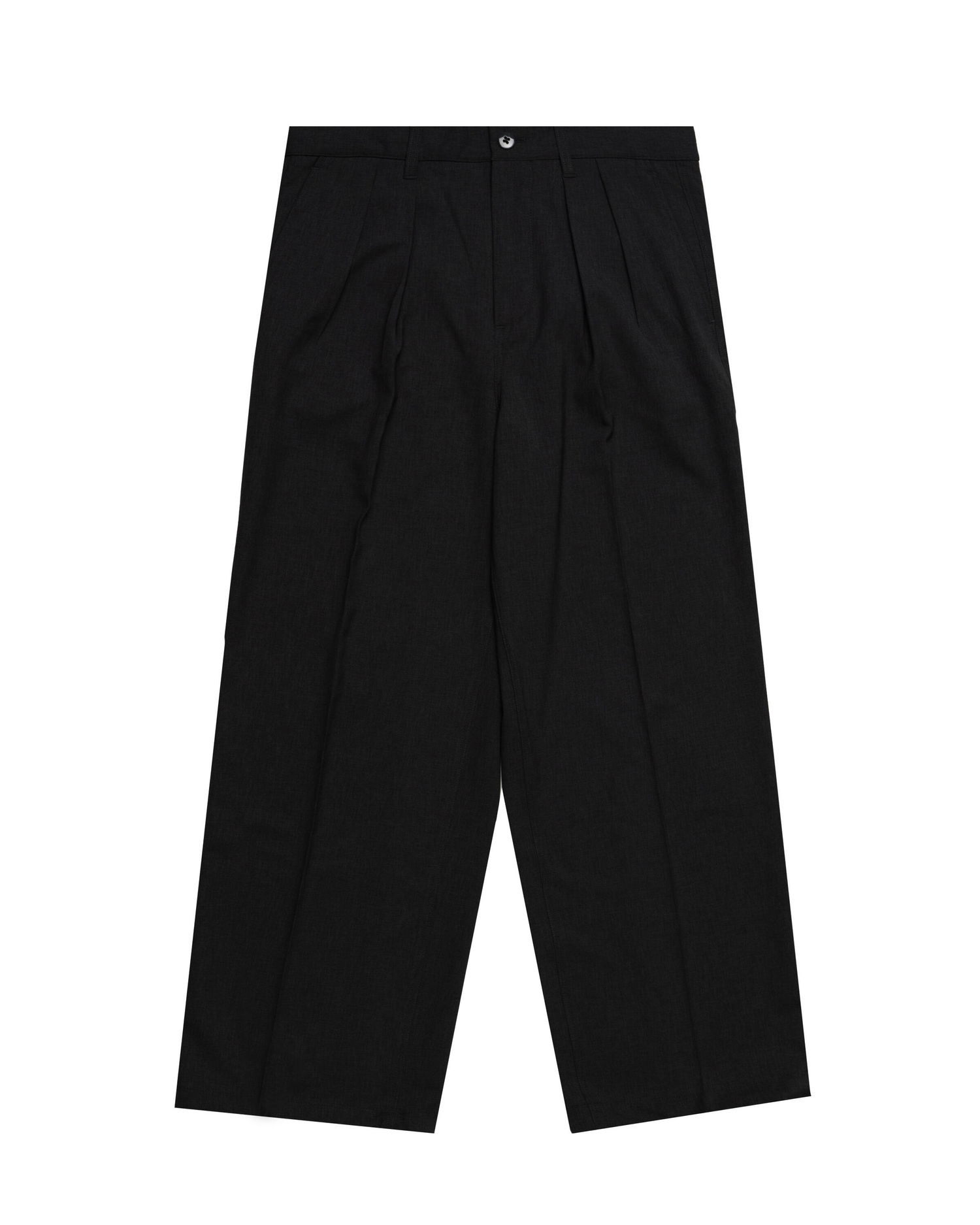 Byxor och jeans BEAMS Beams Wide Leg Pleated Slacks Svart | 11230581120-19, 0